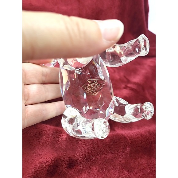 VTG Shannon Crystal Ireland Faceted Clear Crystal 6" Elephant Trunk Up-EXCELLENT - Picture 9 of 13